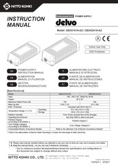 Nitto Kohki Delvo DEA0151N-AZ Manuel D'utilisation