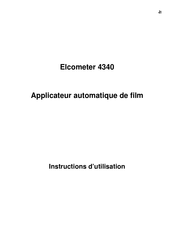 Elcometer 4340 Instructions D'utilisation