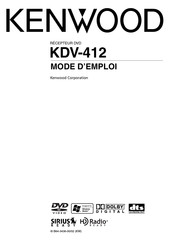 Kenwood KDV-412 Mode D'emploi