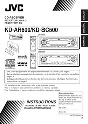 JVC KD-AR600 Manuel D'instructions