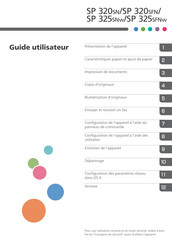 SP 320sn Guide Utilisateur