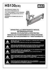 Max HS130 Manuel D'utilisation Et D'entretien