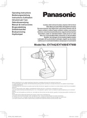 Panasonic EY7442 Instructions D'utilisation