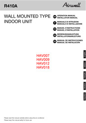 Airwell HAV018 Manuel D'instructions