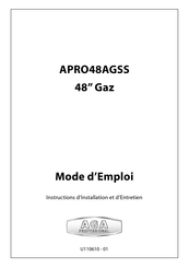 AGA APRO48AGSS Mode D'emploi