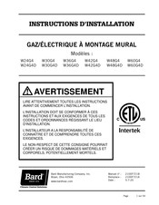 Bard W36G Série Instructions D'installation