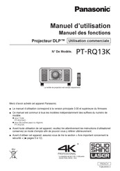 Panasonic PT-RQ13K Manuel D'utilisation