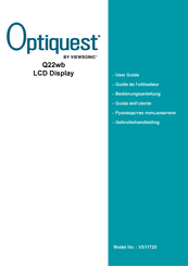 ViewSonic Optiquest Q22wb Guide De L'utilisateur