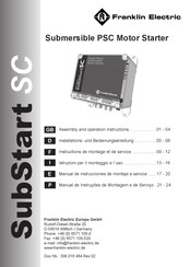 Franklin Electric SubStart SC Instructions De Montage Et De Service