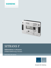 Siemens SITRANS FUE950 Instructions De Service