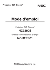 NEC NC-32PS01 Mode D'emploi