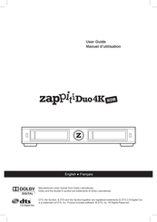 Zappiti Duo 4K HDR Manuel D'utilisation