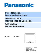 Panasonic CT-32E13-1 Manuel D'utilisation