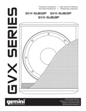 Gemini GVX-SUB15P Manuel D'instructions