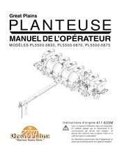 Great Plains PL5500-0830 Instructions D'origine