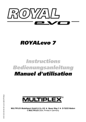 Multiplex ROYALevo 7 Manuel D'utilisation