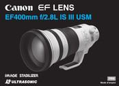 Canon EF400mm f/2.8L IS III USM Mode D'emploi