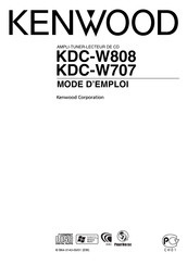Kenwood KDC-W808 Mode D'emploi