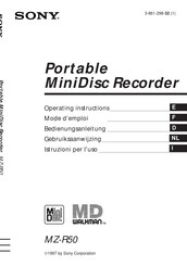 Sony MZ-R50 Mode D'emploi
