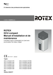 Rotex GCU compact 524 Manuel D'installation Et De Maintenance