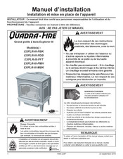 Quadra-Fire EXPLR-III-MBK Manuel D'installation