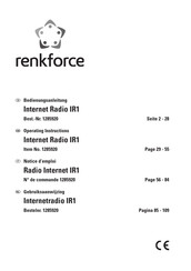 Renkforce IR1 Notice D'emploi
