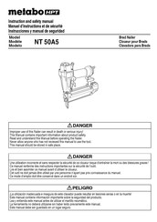 Metabo HPT NT 50A5 Manuel D'instructions