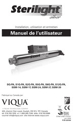 Viqua Sterilight silver SSM-37 Manuel De L'utilisateur