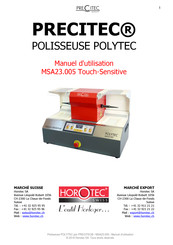 Horotec PRECITEC POLYTEC MSA23.005 Touch-Sensitive Manuel D'utilisation