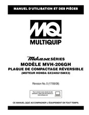 MULTIQUIP Mikasa Séries Manuel D'utilisation