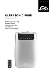 SOLIS ULTRASONIC PURE Mode D'emploi