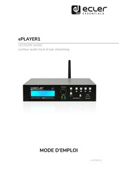 Ecler essentials ePLAYER1 Mode D'emploi