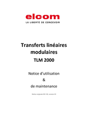 ELCOM TLM 2000 Notice D'utilisation Et De Maintenance