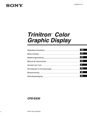 Sony Trinitron CPD-E530 Mode D'emploi