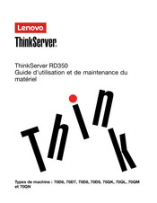 Lenovo ThinkServer RD550 70R3 Guide D'utilisation Et De Maintenance Du Matériel