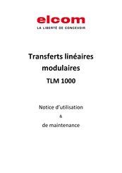 ELCOM TLM 1000 Notice D'utilisation