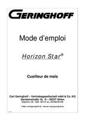 Geringhoff Horizon Star Mode D'emploi