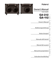 Roland GA-212 Mode D'emploi