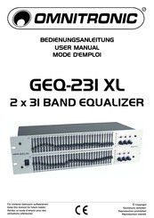 Omnitronic GEQ-231 XL Mode D'emploi