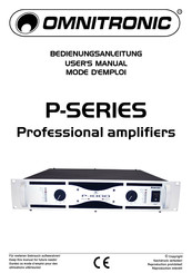 Omnitronic P-Series Mode D'emploi