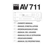 NAD AV711 Manuel D'installation