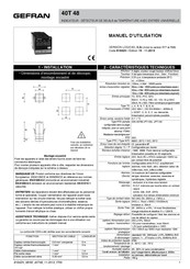 gefran 40T 48 Manuel D'utilisation