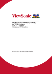 ViewSonic PG800X Guide De L'utilisateur