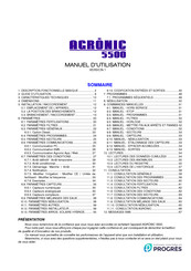 Progres AGRÓNIC 5500 Manuel D'utilisation