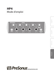 PRESONUS HP4 Mode D'emploi