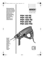Bosch PBH 160 RE Instructions D'utilisation