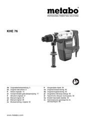 Metabo KHE 76 Notice Originale