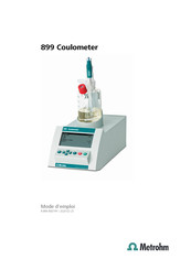 Metrohm 899 Coulometer Mode D'emploi