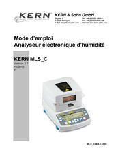 KERN MLS_C Série Mode D'emploi