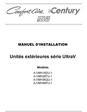 COMFORT-AIRE UltraV A-VMH28TU-1 Manuel D'installation